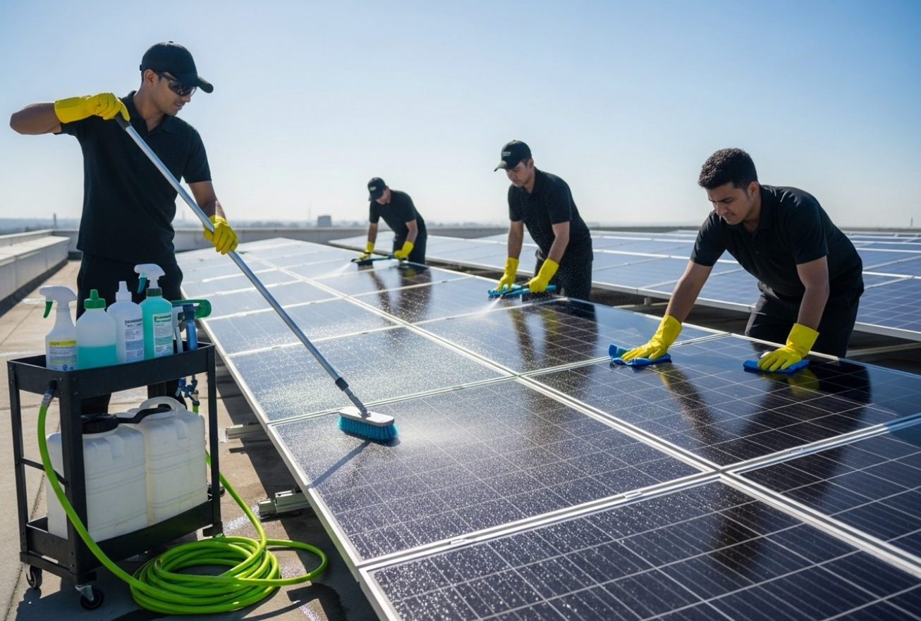 Solar Panel Cleaning per Plate