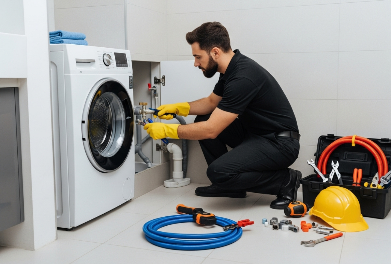 Automatic Washing Machine Installation (Without Wiring)